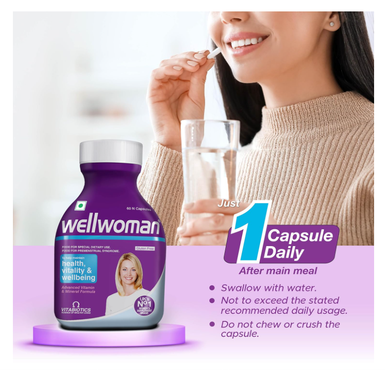 Wellwoman Multivitamin Capsules for Women 60 Count