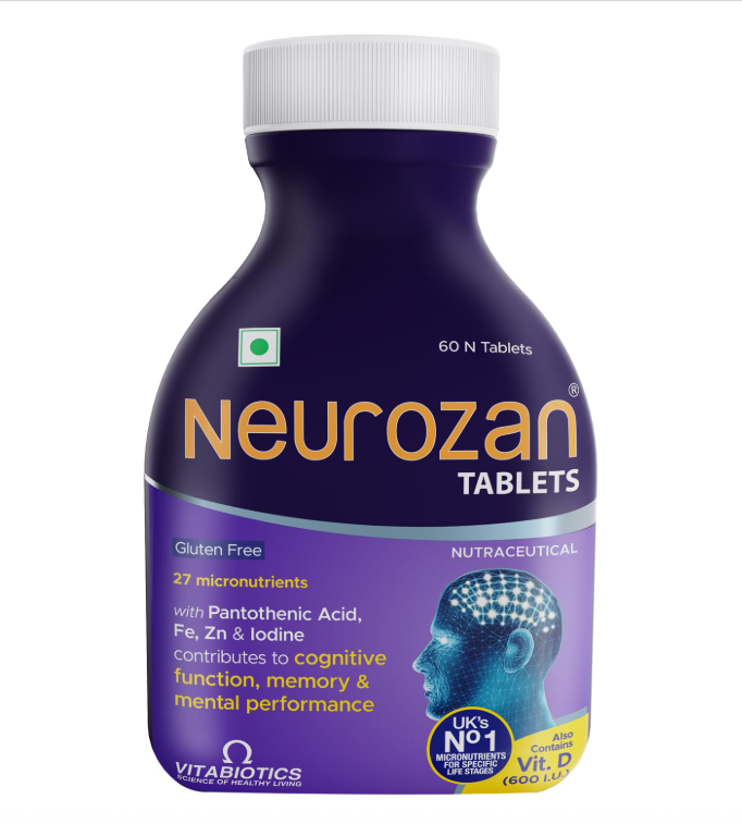 Neurozan Multivitamin Tablets 60 Count with Ginkgo Biloba