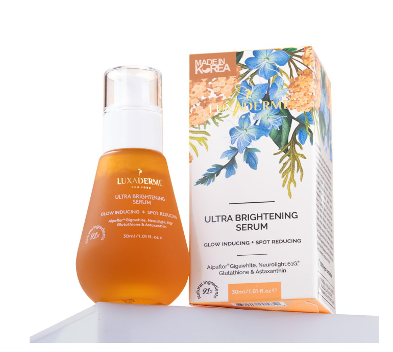 LuxaDerme Korean Brightening Face Serum 30ml with 77% Yuzu