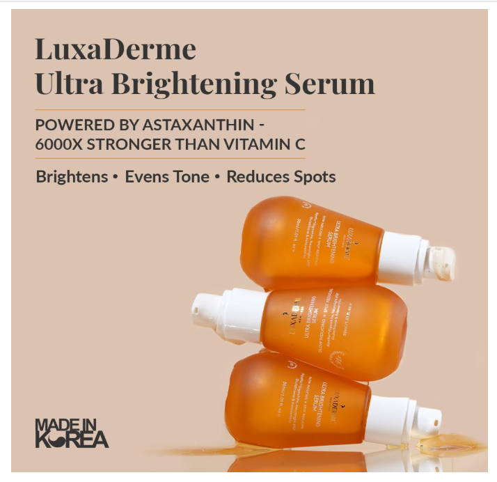 LuxaDerme Korean Brightening Face Serum 30ml with 77% Yuzu