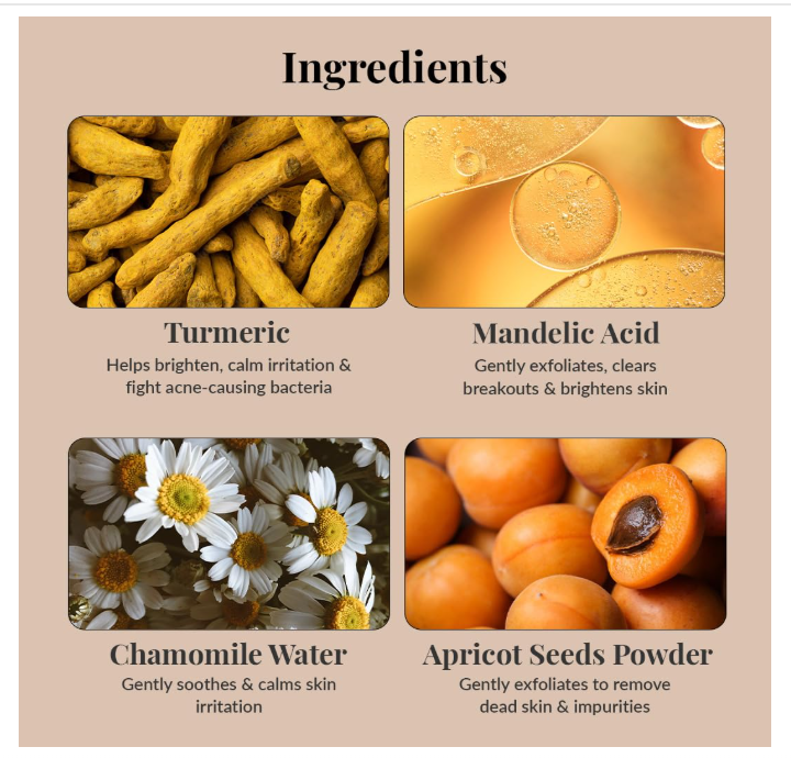 LuxaDerme Korean Face Cleanser with Ginger & Turmeric